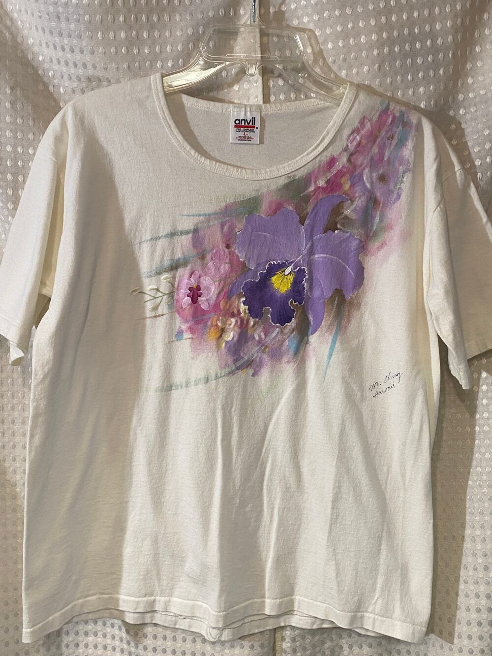 Vintage 90s Art Tee - M. Ching Hawaii Signed Graphic T-Shirt